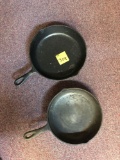 Two cast-iron skillets