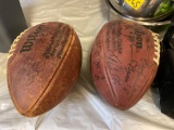 2 Autographed Footballs