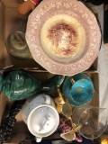 Glassware, pottery, bell, Stangl, etc.