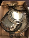 Collection of silver plate items