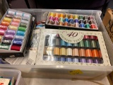Box of Thread and Sewing Items