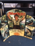 South Bend fishing tackle advertisement cardboard