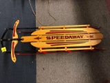 Speedway wooden sled