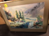 Signed Bates watercolor