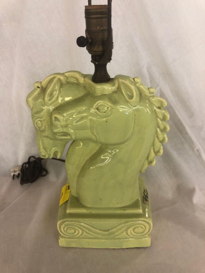 Ceramic horse head lamp
