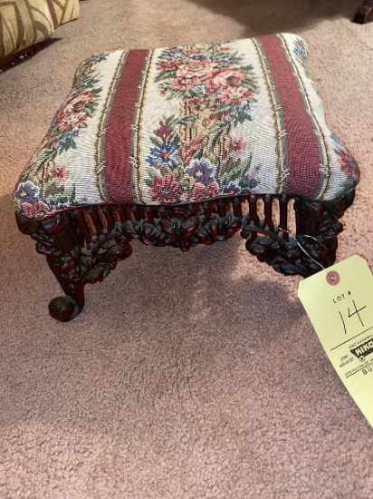 Reproduction cast-iron footstool.