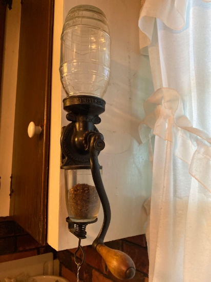 Universal #24 wall-mount coffee grinder.
