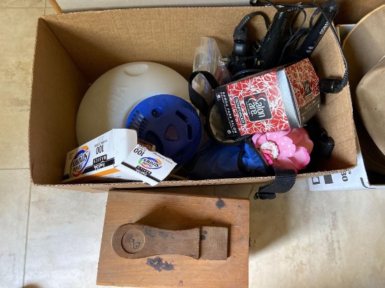 Shoe Shine Box, Hat, Irons, Decor