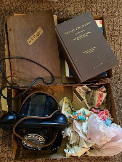 Rotary Phone and Will Rogers Scrapbook