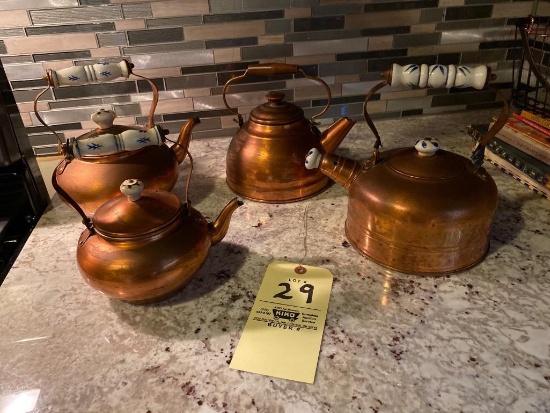 4 Tea Pots