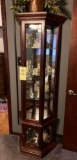 Lighted Flat wall Curio Cabinet