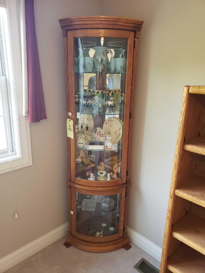 Lighted Corner Curio Cabinet