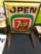 7up freestanding open sign