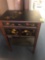 Black cabinet with one drawer painted floral design