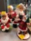Four vintage Santa and Mrs. Claus