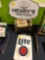 Henry?s Hard Soda metal sign, Miller Lite metal sign, Remy Martin Display case