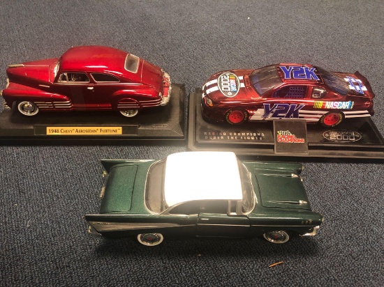 1948 Chevy Aero sedan fleet line and NASCAR 2000 Y2K Chevy and 1957 Chevy Bel Air