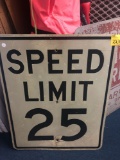 Speed limit 25 street sign