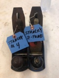 Stanley #4 and Stanley two-tone wood plane