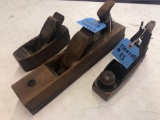 Three wood planes one is Stanley, 1 is CO2 works