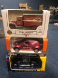 1931 delivery truck bank Anheuser-Busch, 2002 Chrysler panel cruiser, 1967 Corvette diecast