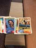 Three boxes of sports cards from the 1980s