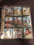 Album of baseball cards from the 1970s