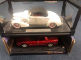 Hot Wheels C-5 Corvette model and 1938 Buick Century convertible coupe