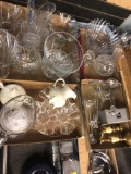 Four boxes of glassware and crystal