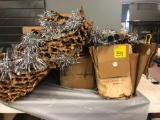 3 aluminum Christmas trees, not all parts to the stand are there