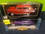 1957 Chevy Nomad and 1949 Mercury lead sled 1/18 scale