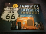 American Highway Route US 66 sign