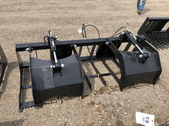 New skid steer grapple bucket