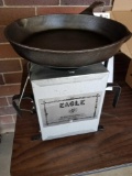 Eagle portable fire pit and cast iron skillet