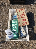 License plates, slaw boards