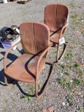 Pair of metal chairs