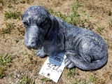 Concrete dog statue