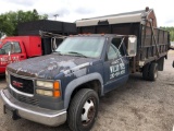 1998 GMC 1 ton flatbed dump truck