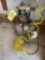 Air compressor, gas cans, partial containers of oil