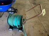 Hose reel cart with hose