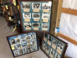 3 large framed side show/freak show photos