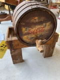Early Coca-Cola wood barrel & stand