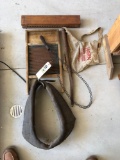 Horse collar, washboard, cigar mold, seed sower