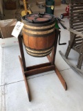 Early wooden barrel washing machine