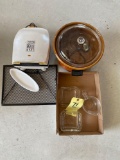 Crockpot, George Foreman grill, heavy glass ashtrays