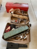 Toolbox, assorted sockets, hitch reducer, pulleys