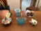Goebel cream & sugar, Glassware, basket, vases