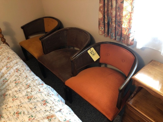 (3) Mid-Century Upholstered Chairs