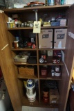 Hardware, cabinet w/ contents, bag chairs