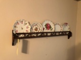 shelf w/ china plates